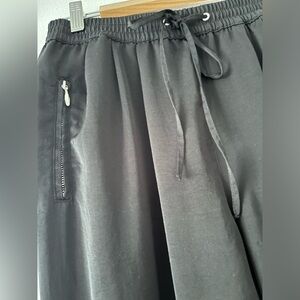 PAIGE Jadyn Silk Drawstring Jogger in Black